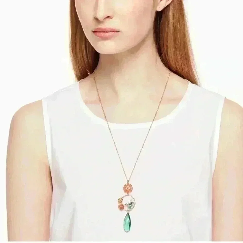 Enamel‎ hummingbird necklace